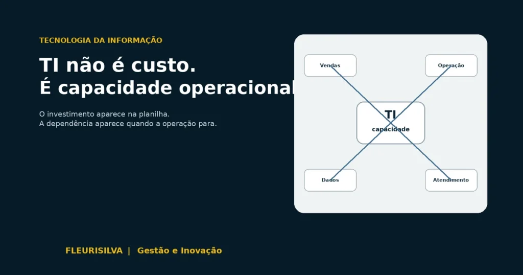 TI não é custo. É capacidade operacional.